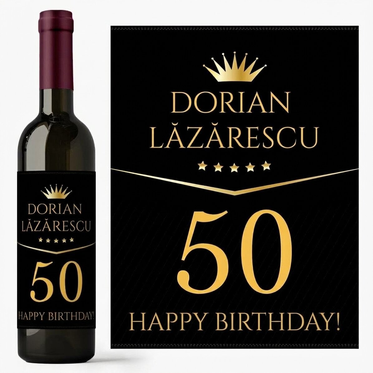 Víno s vlastním textem k narozeninám – Premium Gift