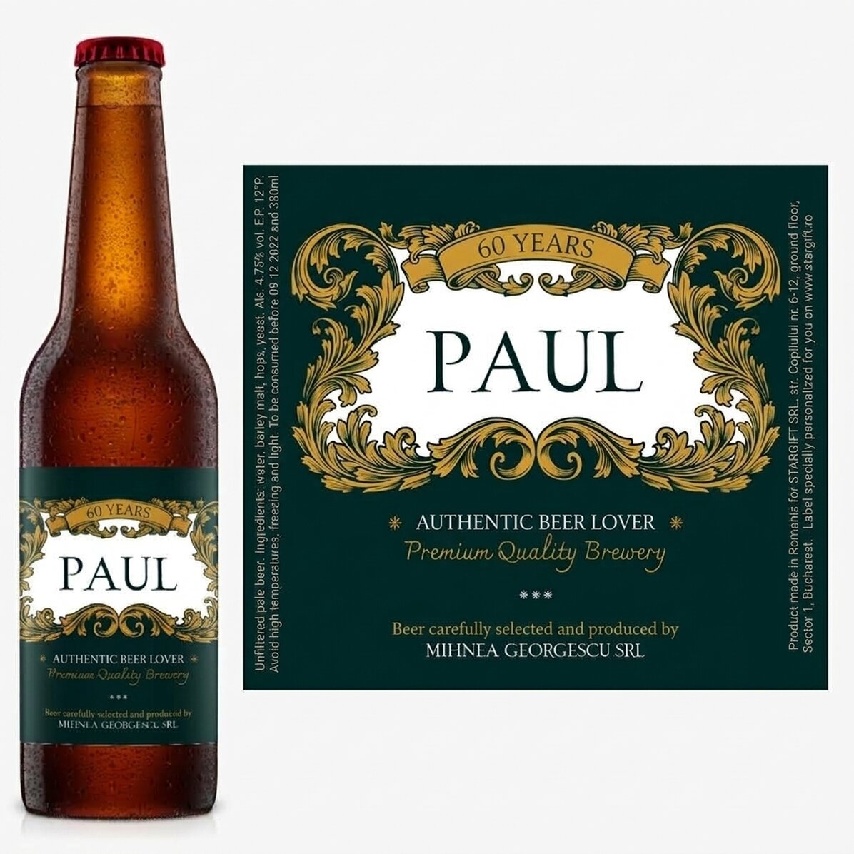 Pivo s vlastním textem – Royal 60