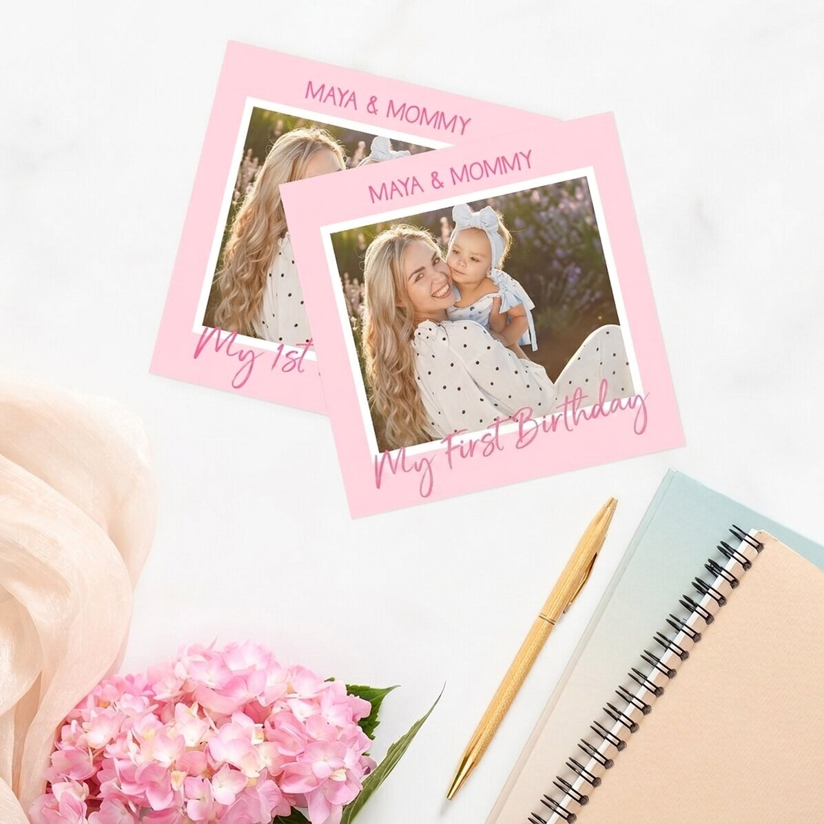 Personalizovaná fotografie 10 × 10 cm – Moje první narozeniny