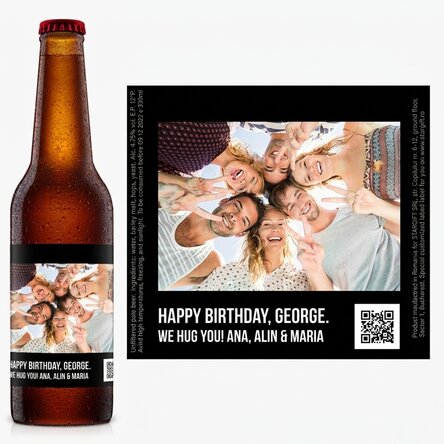 Pivo s vlastní fotografií a QR kódem