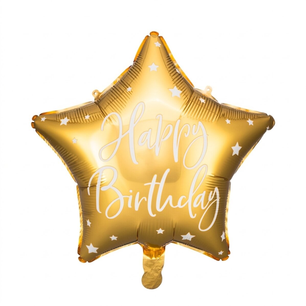 Balónek – zlatá hvězda „Happy Birthday“