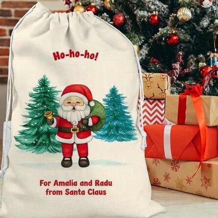 Dárková taška s vlastním textem – Od Santa Clause