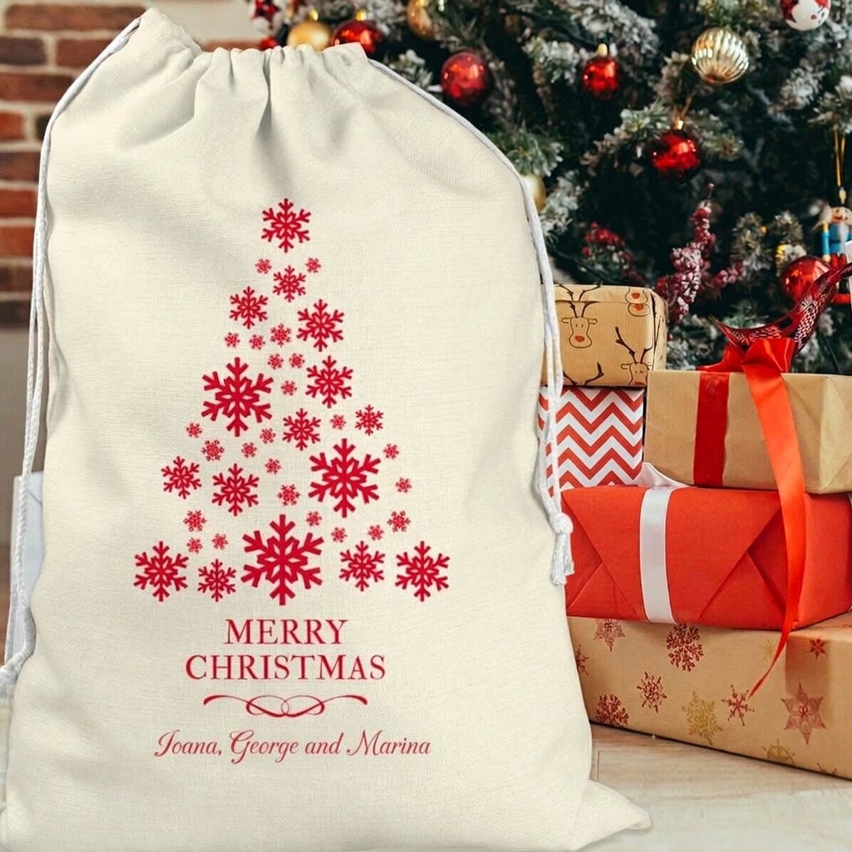 Dárková taška s vlastním textem – Christmas Tree