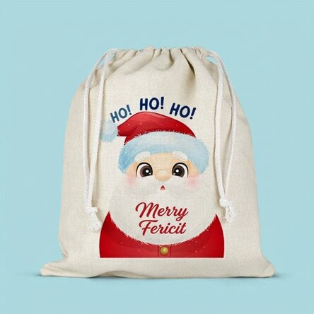 Středně velká dárková taška s osobním jménem – Santa Claus