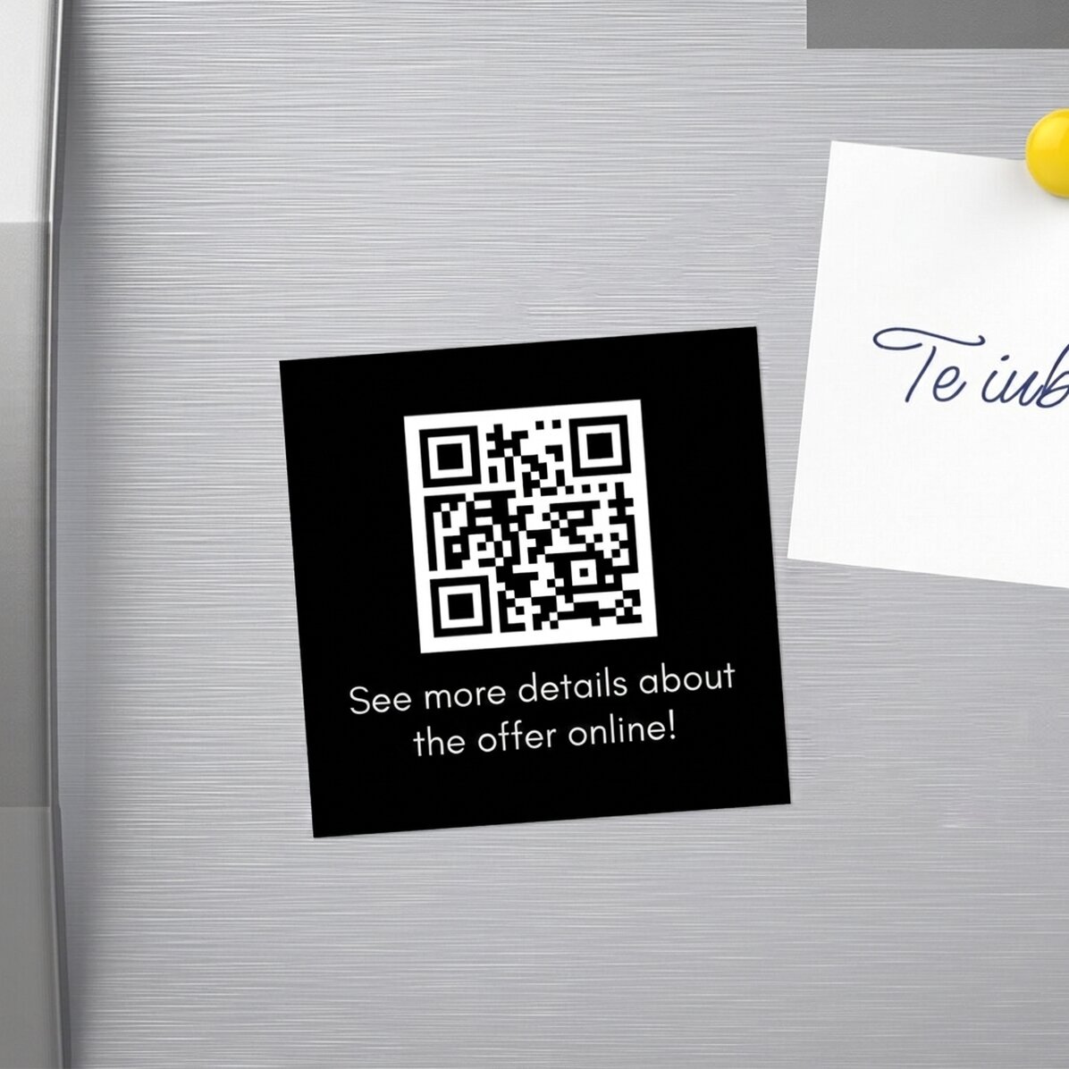 Magnet 10x10 s vlastním textem a QR kódem