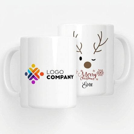 Personalised mug with logo - Reindeer