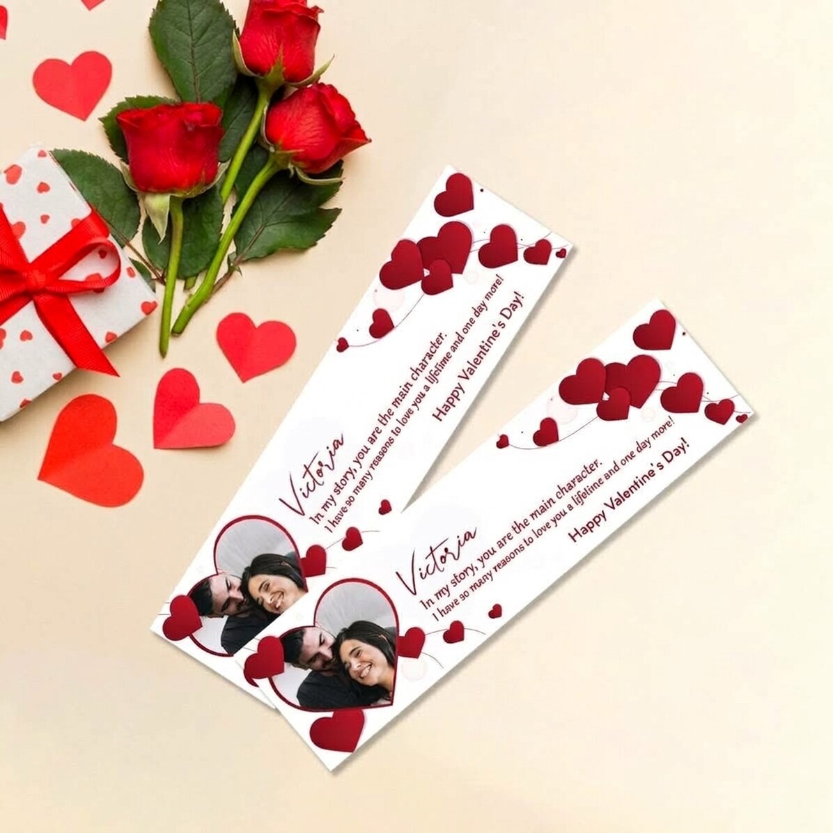 Personalizovaná záložka s fotografií a vzkazem – I love you
