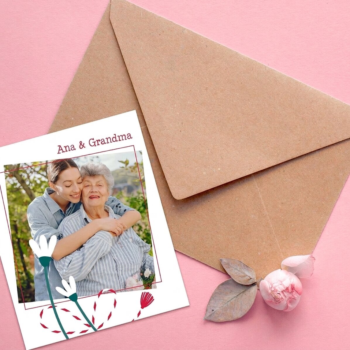 Personalizovaná fotografie o rozměrech 10 × 12 cm s textem