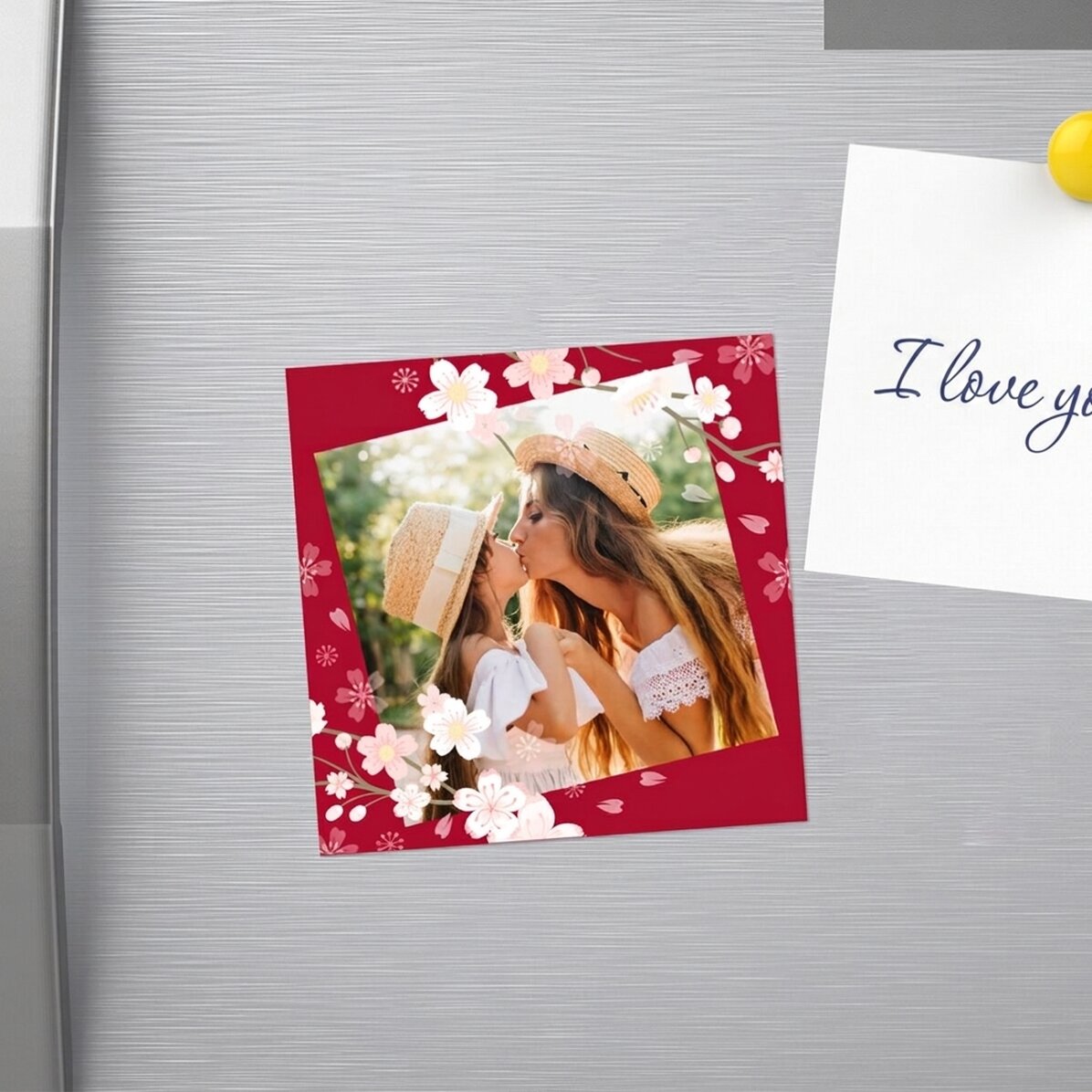 Magnet 10x10 s vlastní fotografií – Třešňové květy
