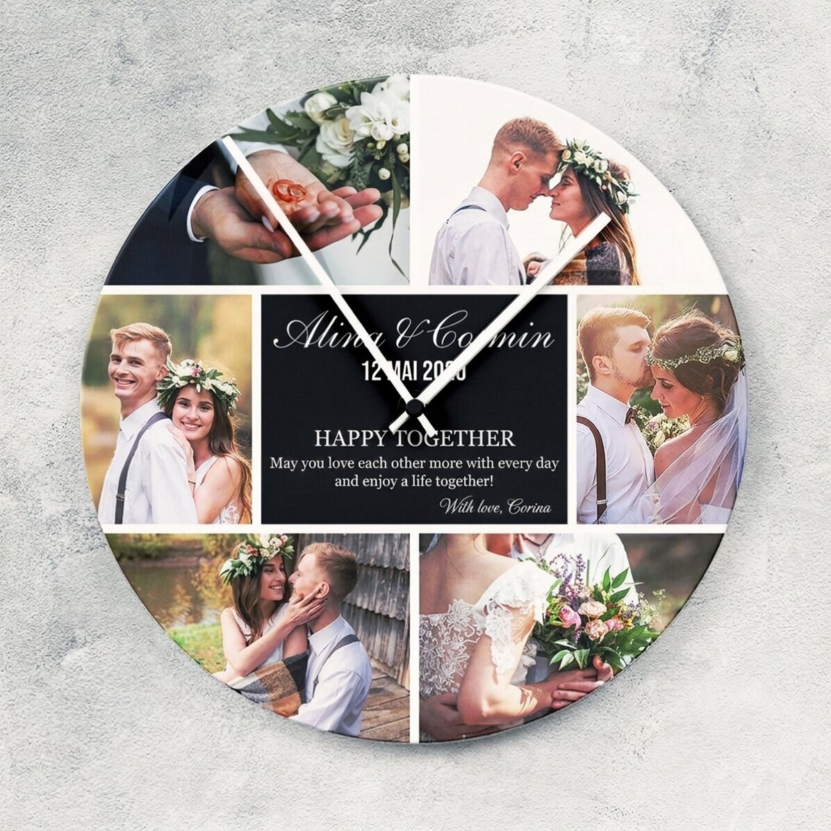 Personalizované hodinky se 6 fotografiemi a vzkazem – Momenty