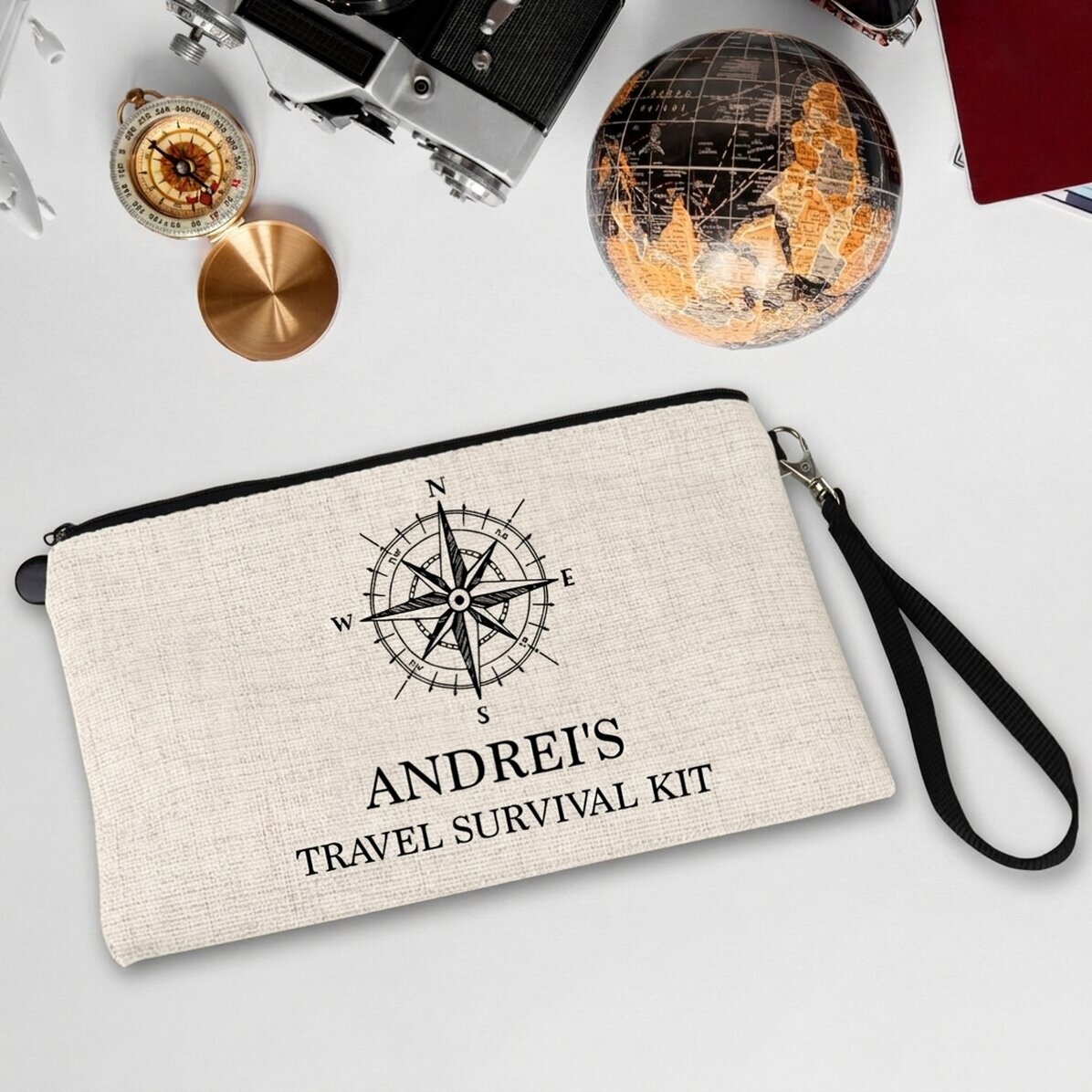 Sada příslušenství pro muže s vlastním textem – cestovní survival kit