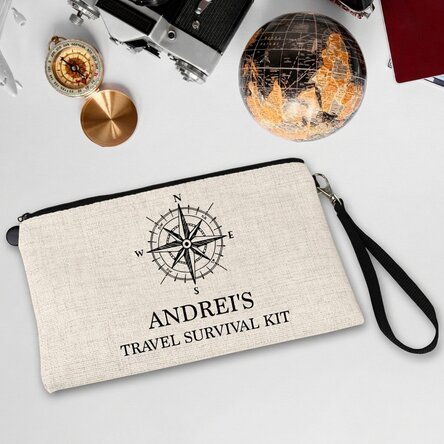 Sada příslušenství pro muže s vlastním textem – cestovní survival kit