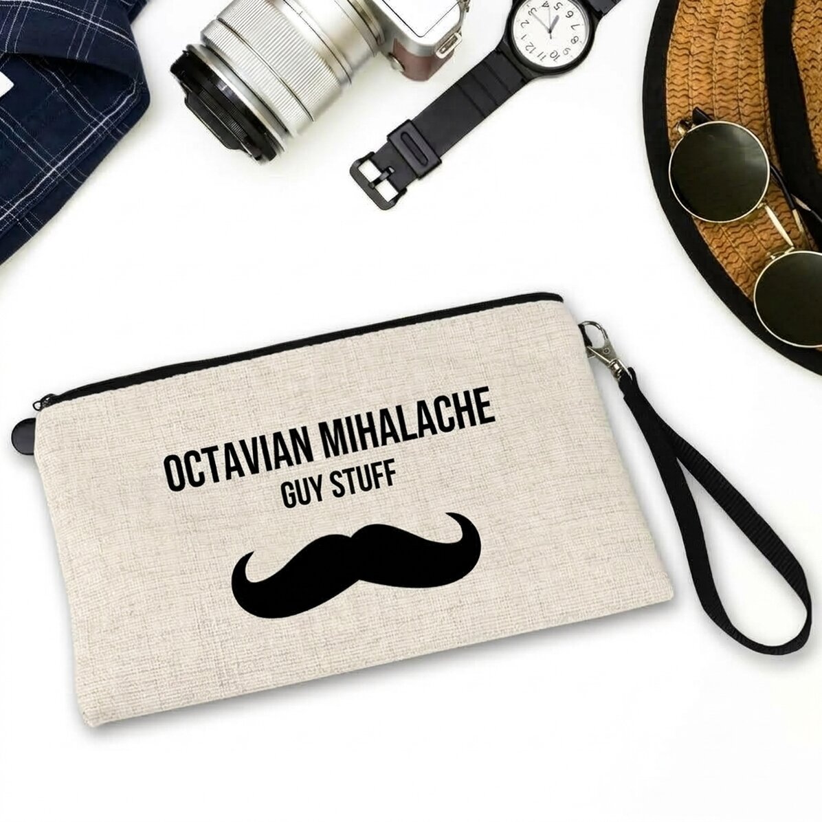 Sada doplňků pro muže s vlastním textem – Moustache