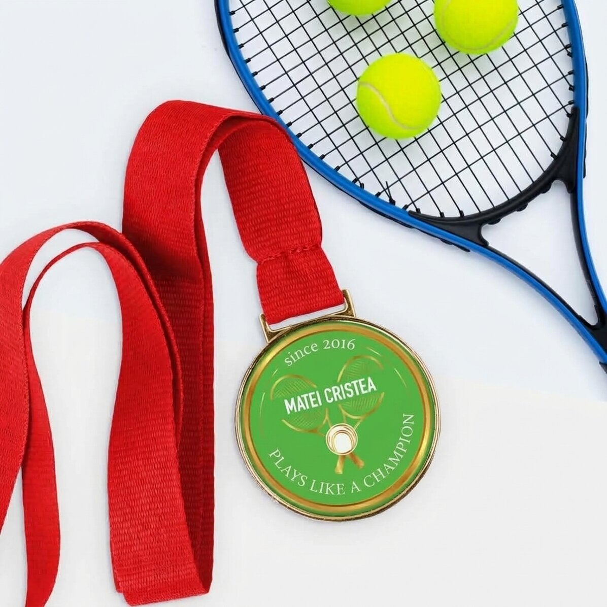 Personalizovaná medaile s nápisem – Tenis