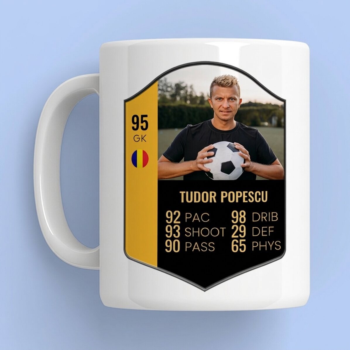 Personalizovaný hrnek s fotografií a textem – Karta FIFA