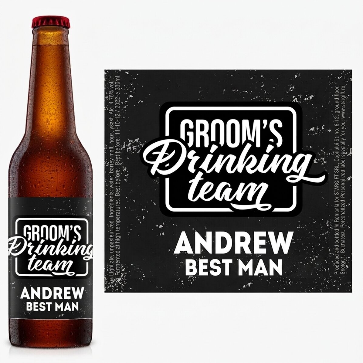 Pivo s vlastním textem pro rozlučku se svobodou – Groom
