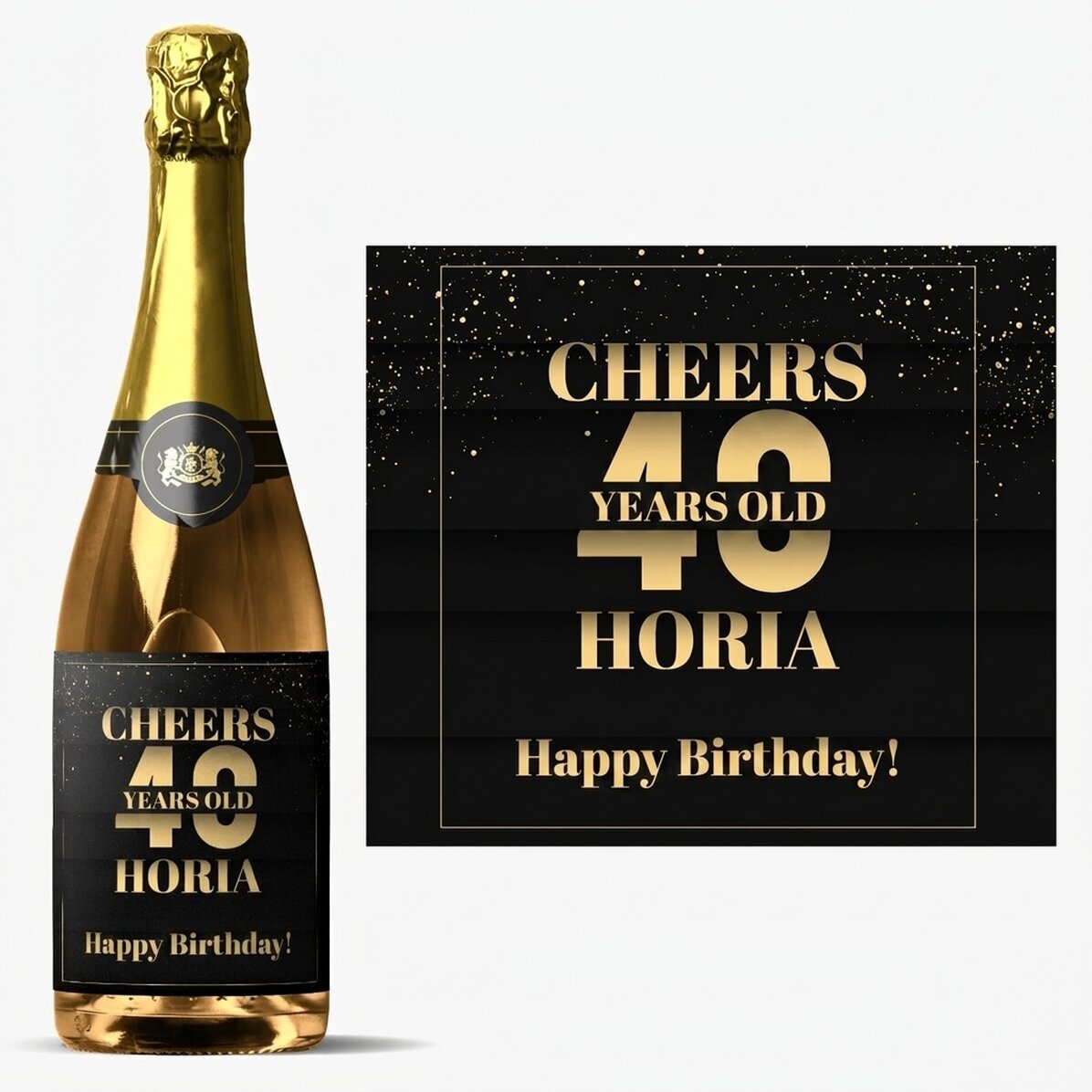 Šumivé víno s osobním nápisem k narozeninám – Cheers to you