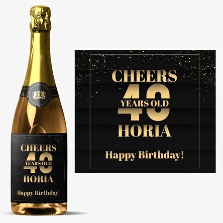 Šumivé víno s osobním nápisem k narozeninám – Cheers to you