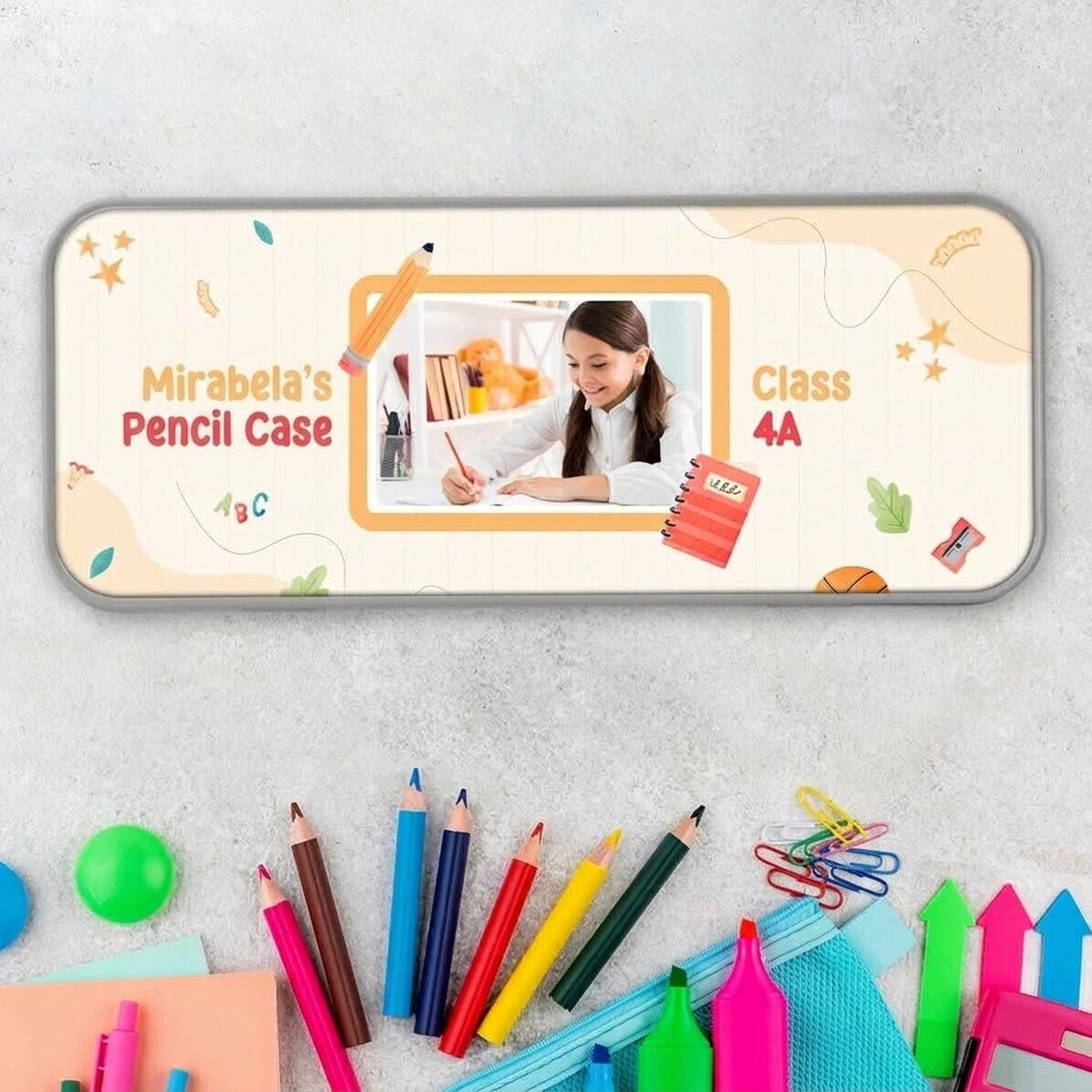 Osobní penál s fotografií a jménem vašeho dítěte
