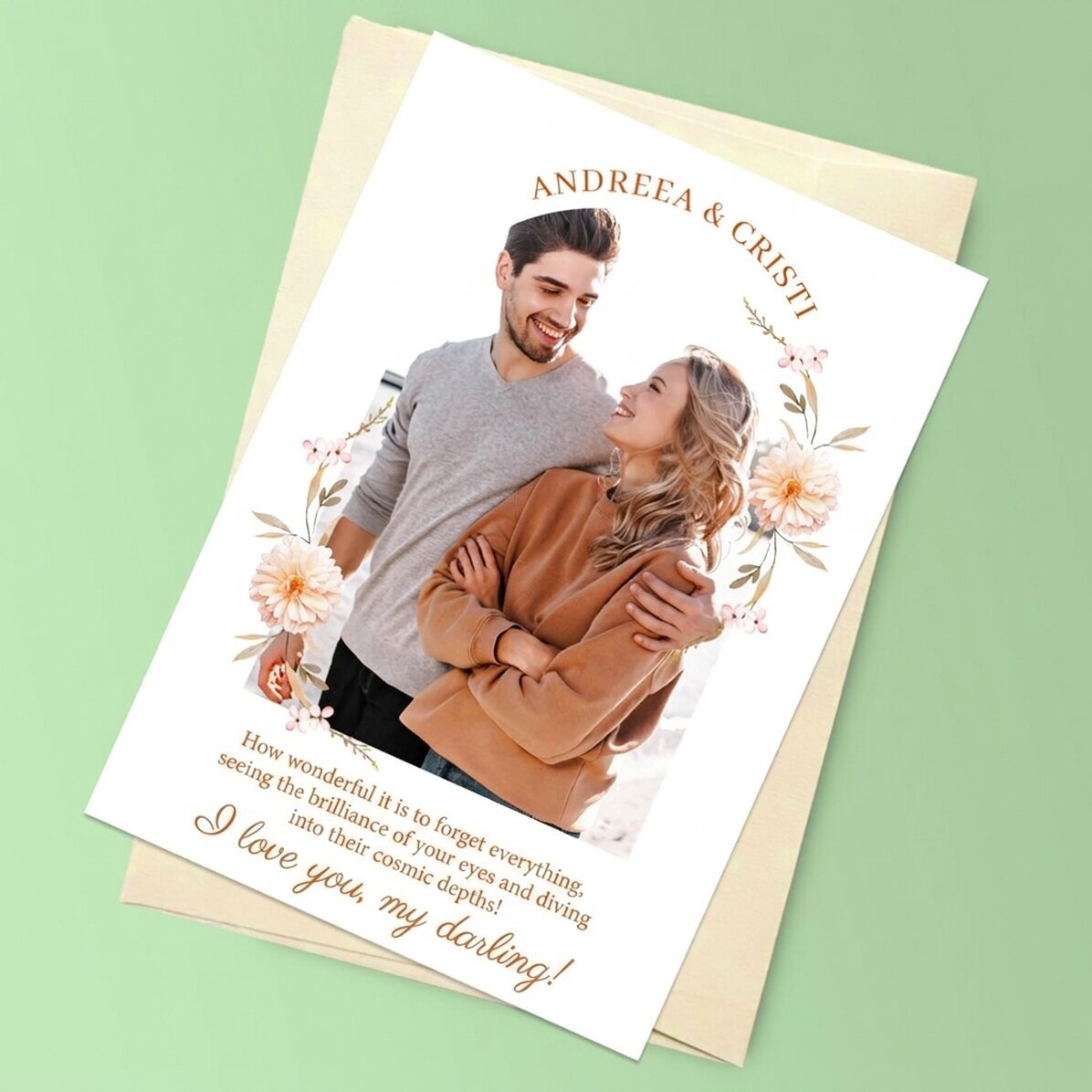 Personalizované magnetické přání s fotografií a textem – Vzkaz pro přítele/přítelkyni