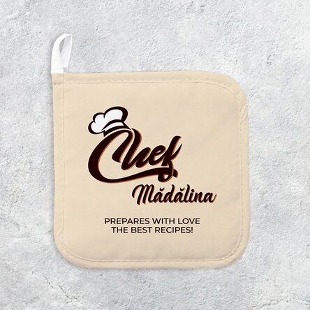 Personalizovaný podstavec pod horký hrnec s nápisem – Chef