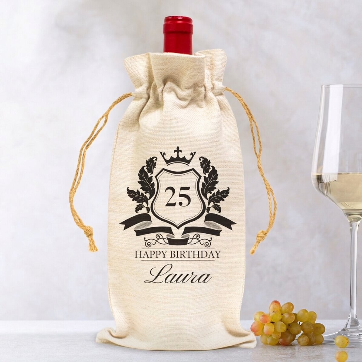 Personalizovaná taštička na láhev vína – Royalty