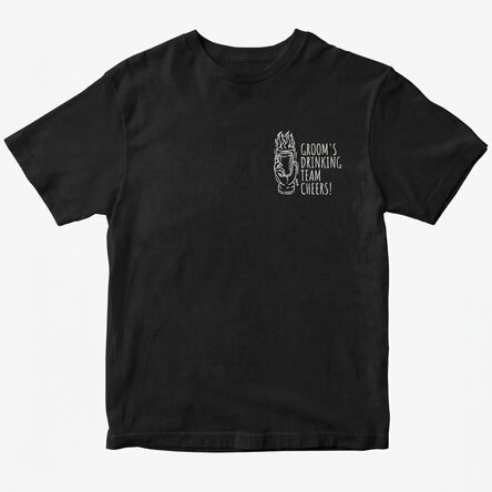Personalised T-shirt with text for stag parties - Groom's team