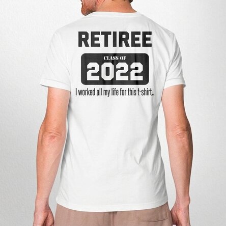 Personalised T-shirt with text - Retirement