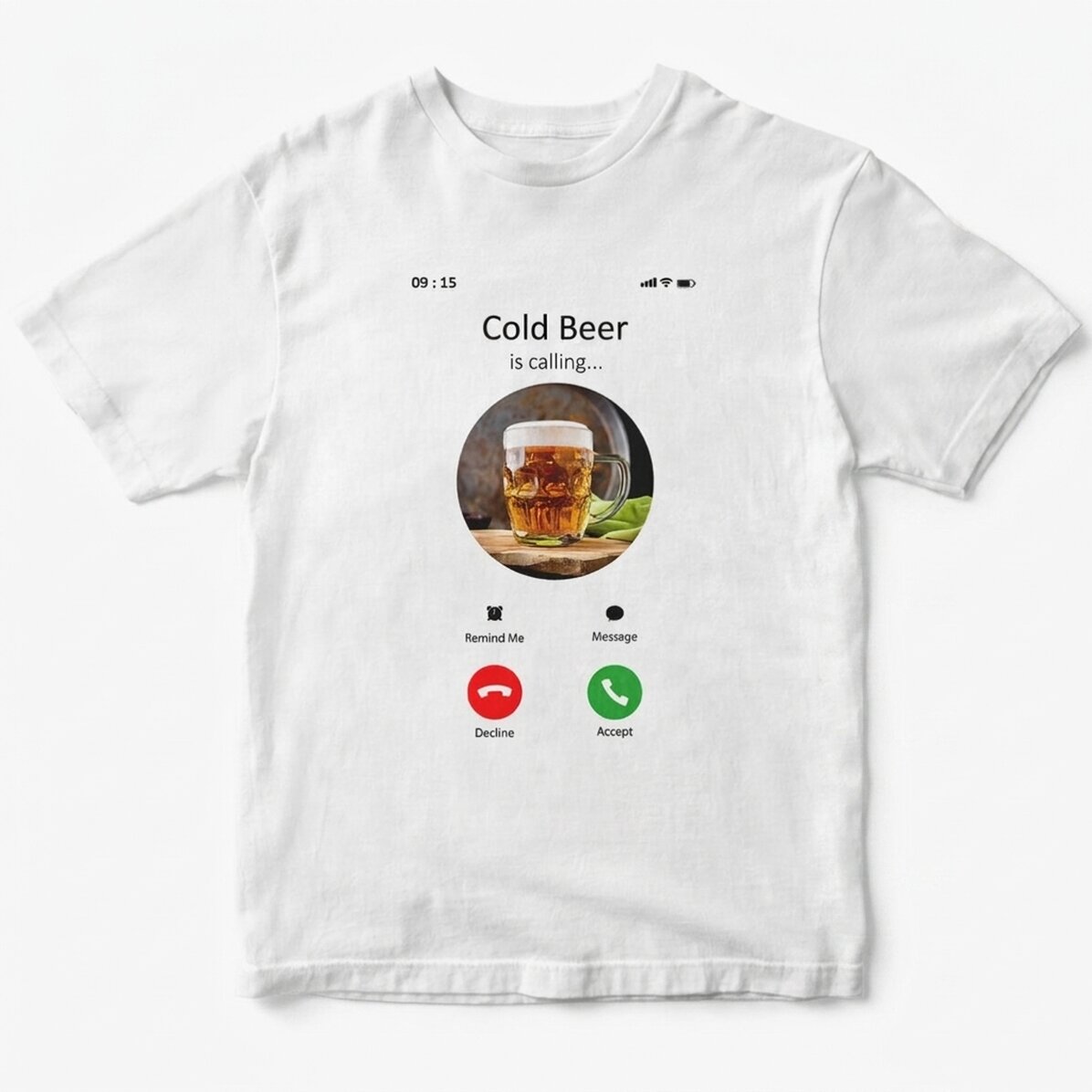 Tričko s vlastní fotografií a textem – Incoming call
