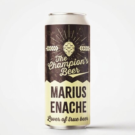 Personalised beer can with text - Champion's beer