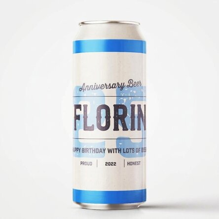 Pivo v plechovce s vlastním textem – Retro výročí