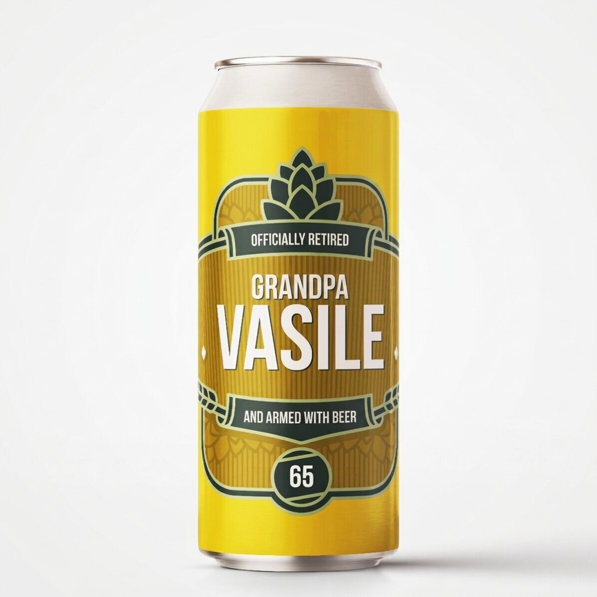 Pivo v plechovce s vlastním textem – Šablona k odchodu do důchodu