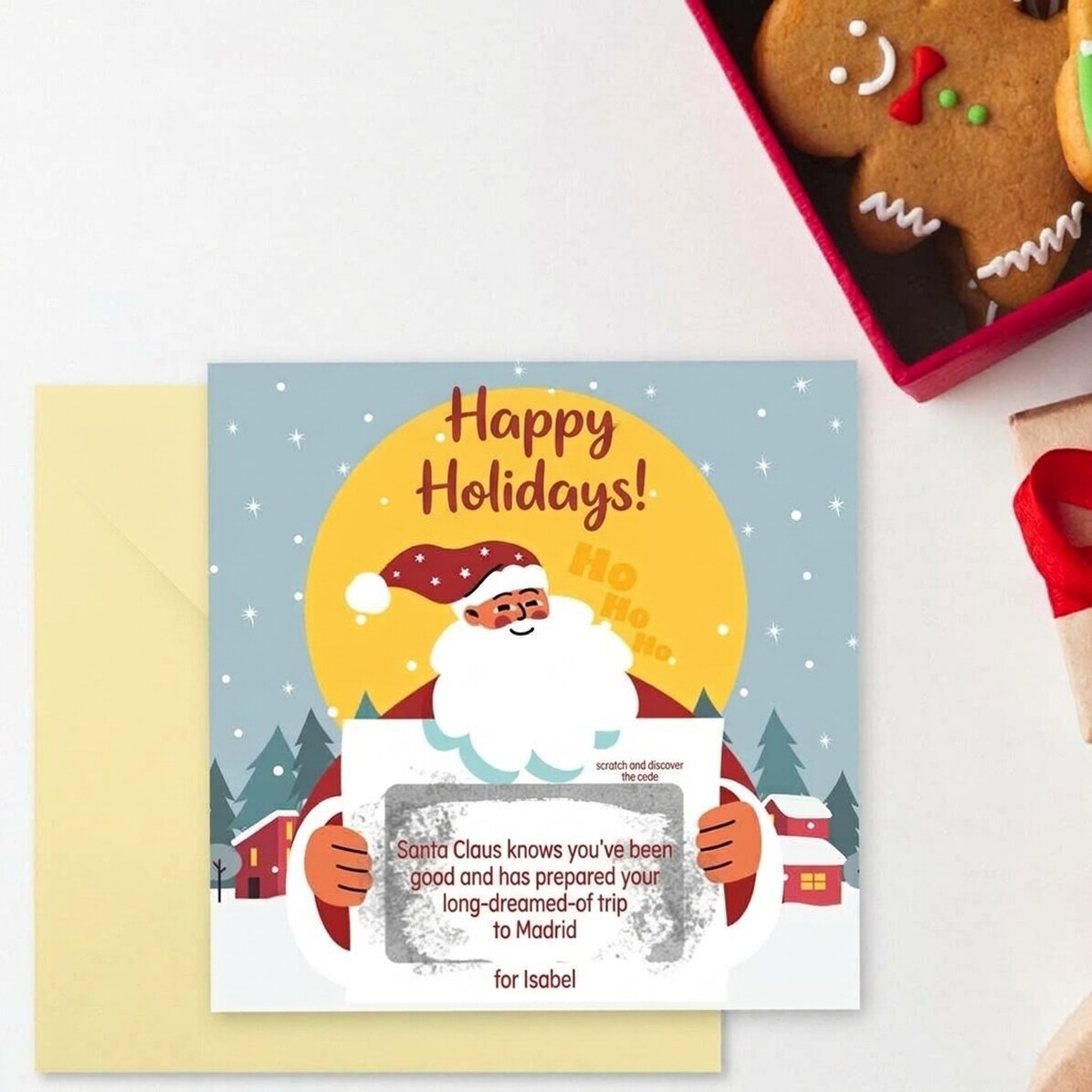 Personalizovaná stírací karta s vzkazem – Zpráva od Santa Clause