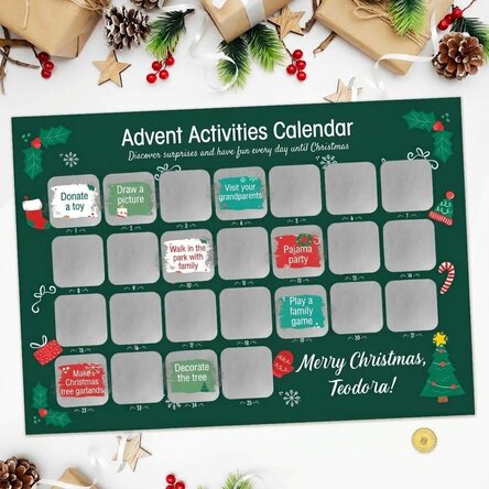 Osobně přizpůsobitelný adventní plakát s vzkazy – Aktivity