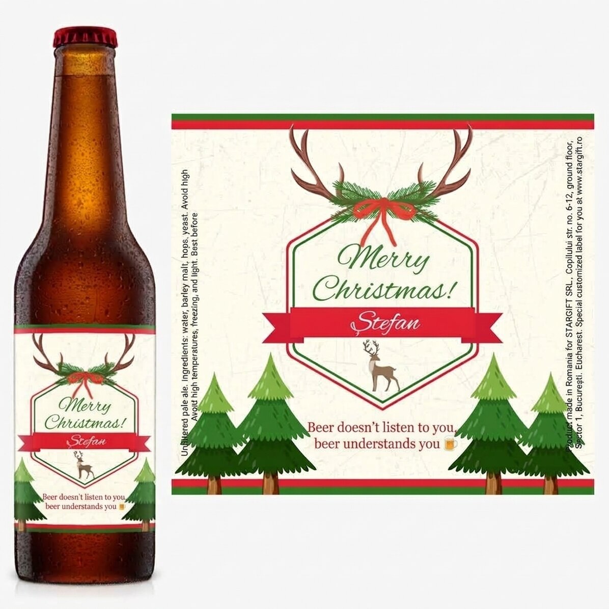 Pivo s vlastním textem v retro stylu – Pivo tě chápe