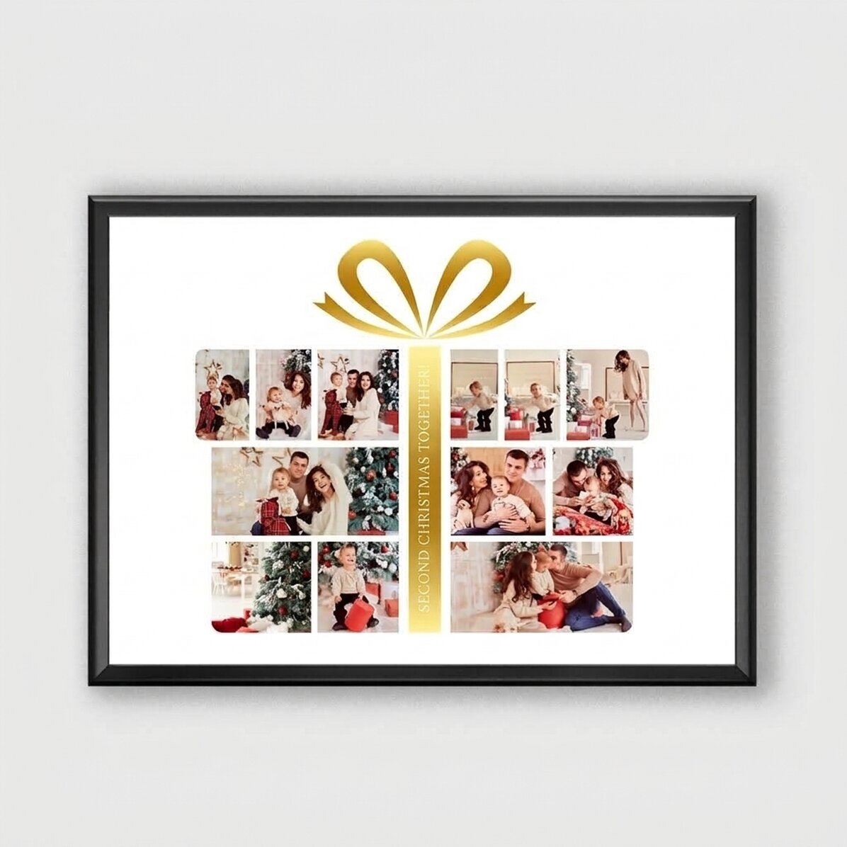 Personalizovaný obraz s 12 fotografiemi a textem – Gift Box