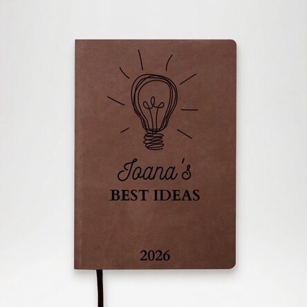 Personalised leather diary with text - My ideas