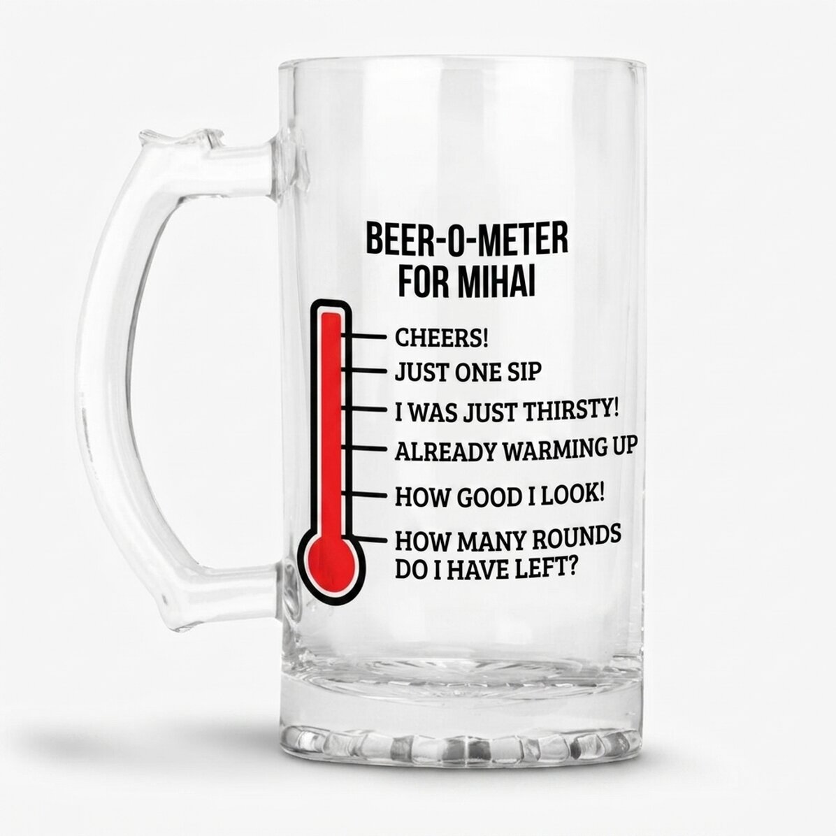 Pivní půllitr s vlastním textem – Beer-o-meter