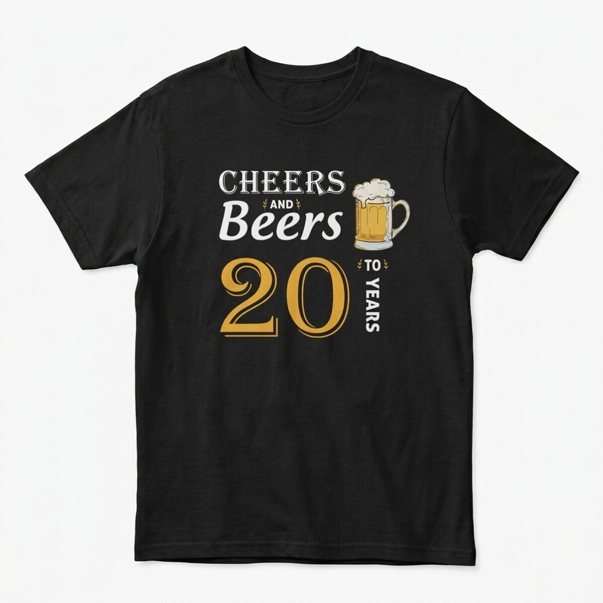 Bavlněné tričko s vlastním nápisem – Cheers and Beers
