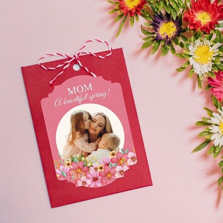 Zasazovatelný martisor s vlastní fotografií a vzkazem – Floral