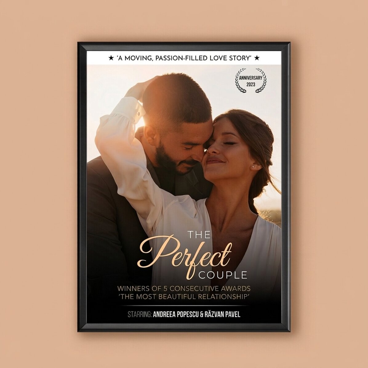 Personalizovaný obraz s fotografií a vzkazem – Filmový plakát
