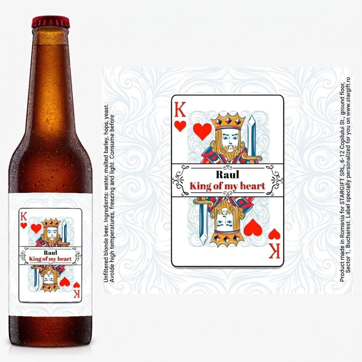 Pivo s vlastním textem – Král mého srdce