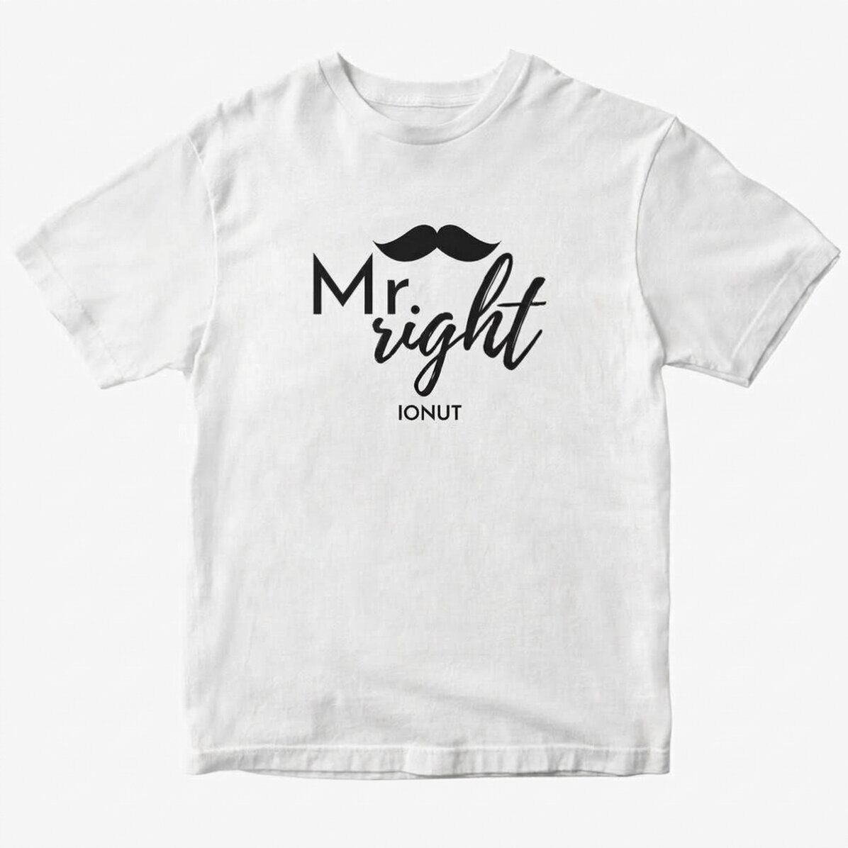 Bavlněné tričko s vlastním nápisem – Mr. Right