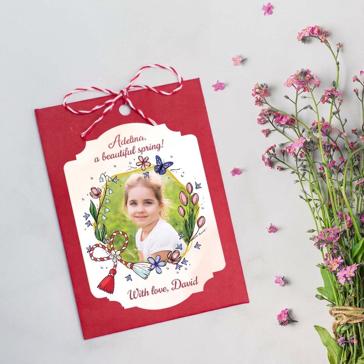 Zasaditelný martisor s vlastní fotografií a vzkazem – Floricele