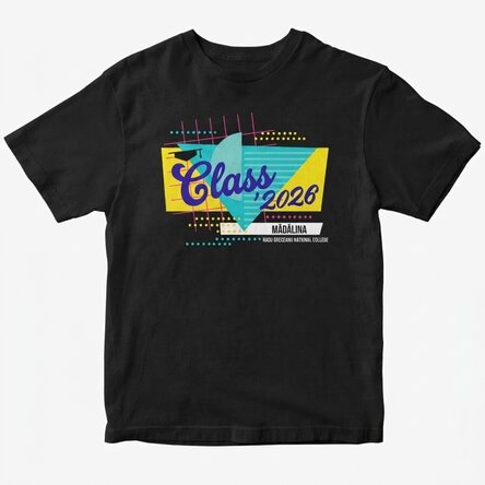 Bavlněné tričko s vlastním nápisem – retro model k promoci