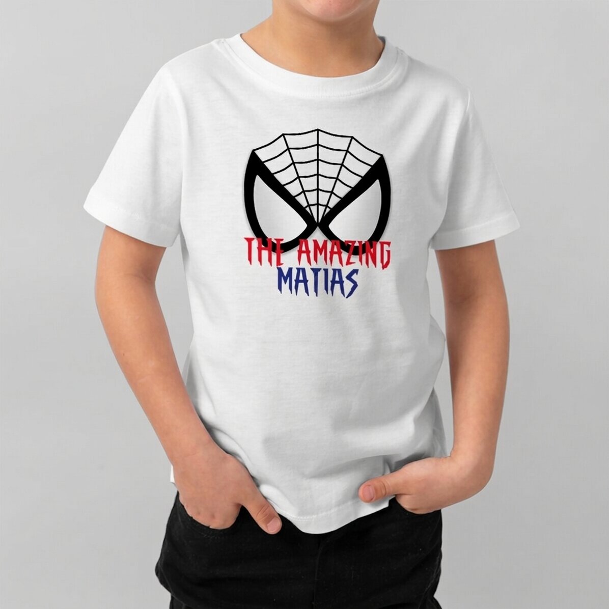 Dětské bavlněné tričko s vlastním nápisem – The Amazing Spider Kid
