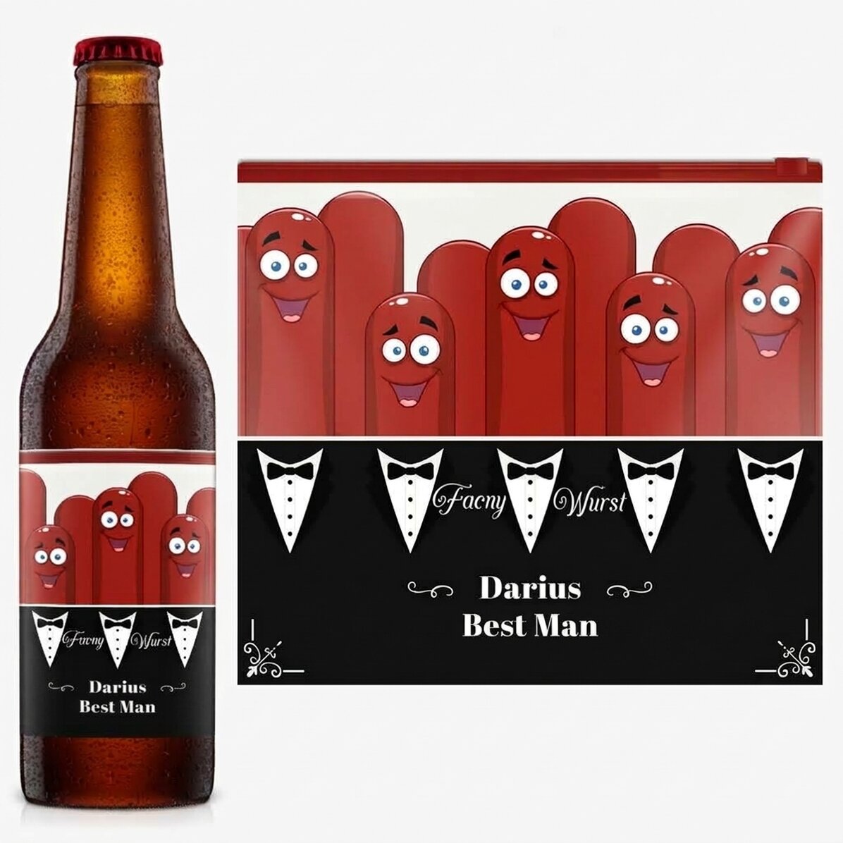 Pivo s vlastním textem – Fancy Wurst
