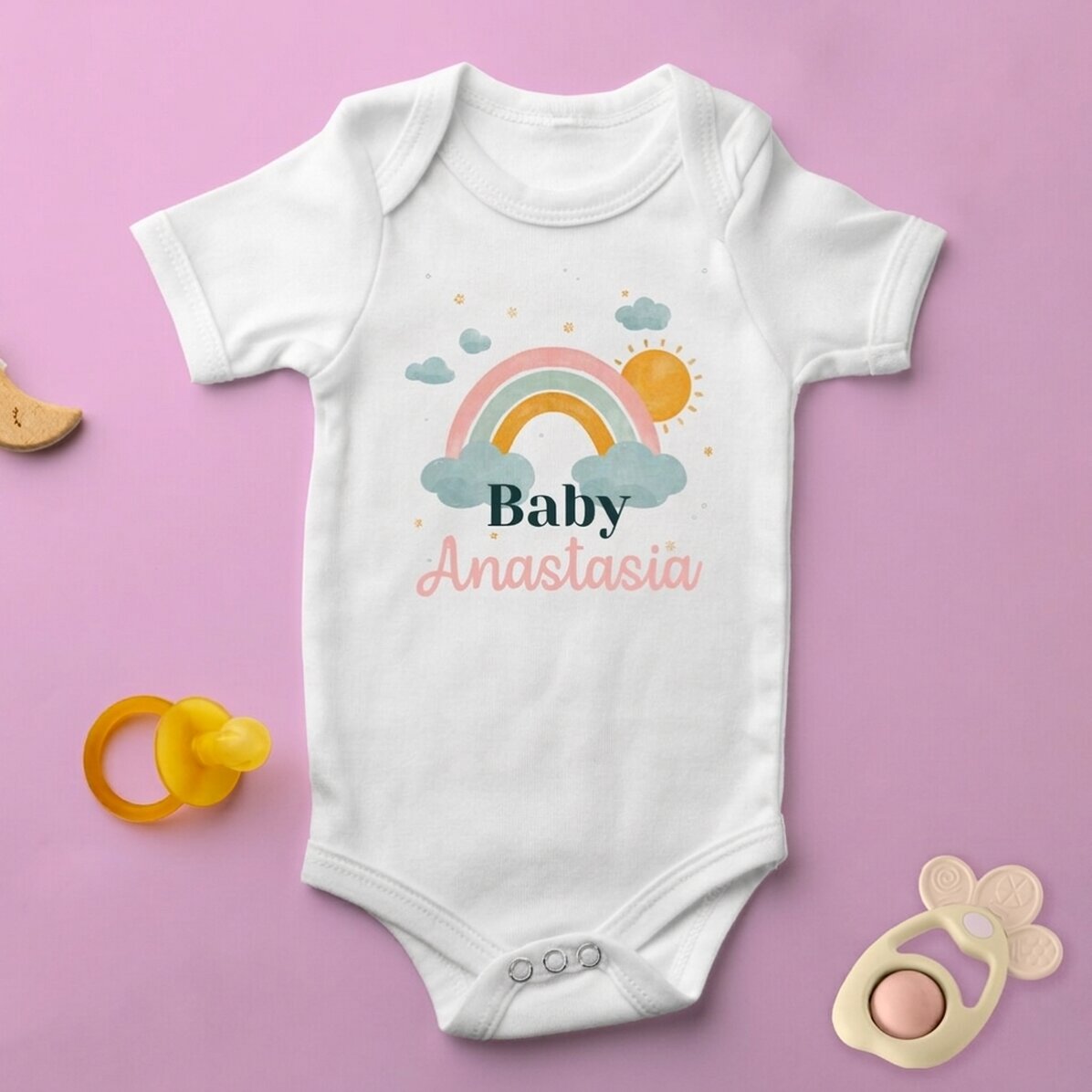 Dětské body s vlastním jménem – Duha