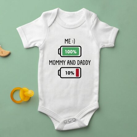 Dětské body s vlastním nápisem – Baterie
