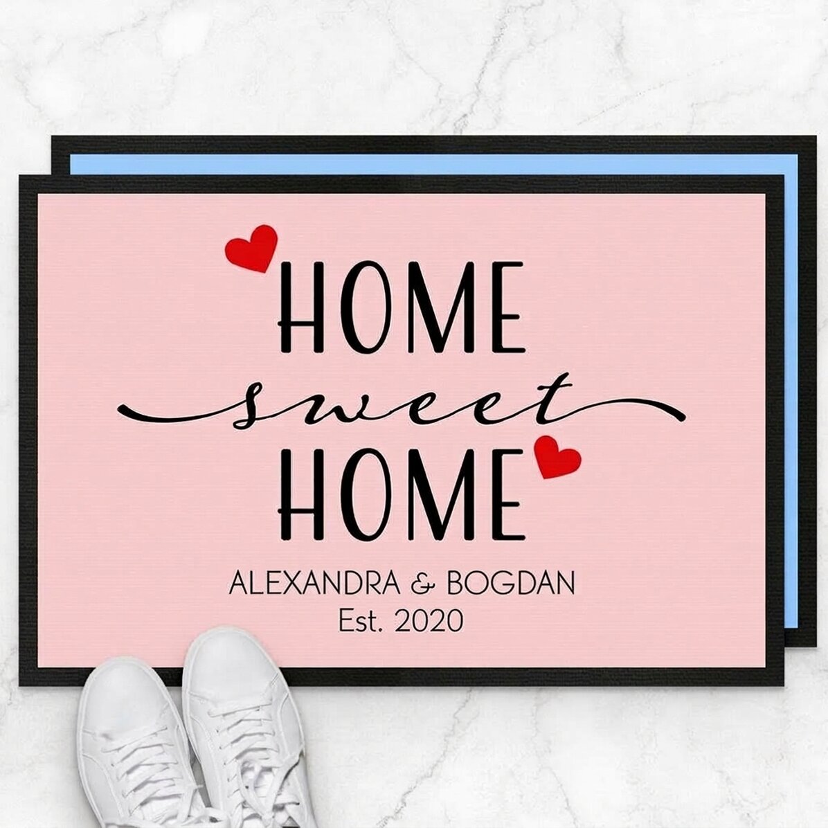 Vstupní rohožka s vlastním textem – Home sweet home